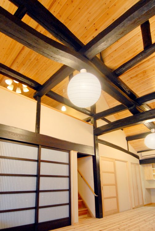 リフォーム後のLDK梁