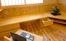 リフォーム後の造作家具 ベンチ