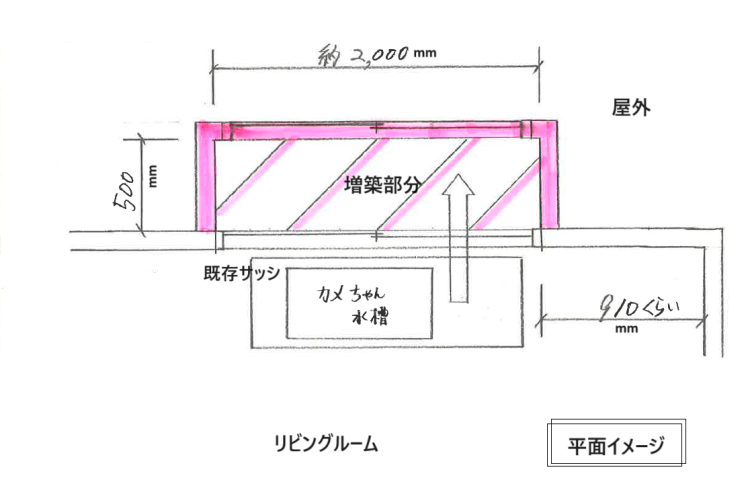 増築プラン平面図