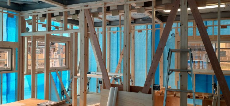 建築途中の注文住宅