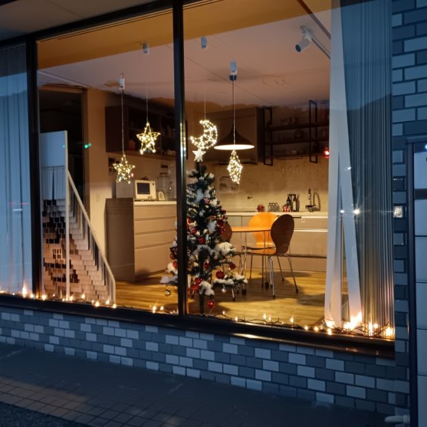 2025年のリファイン山陽町のXmasのディスプレイ